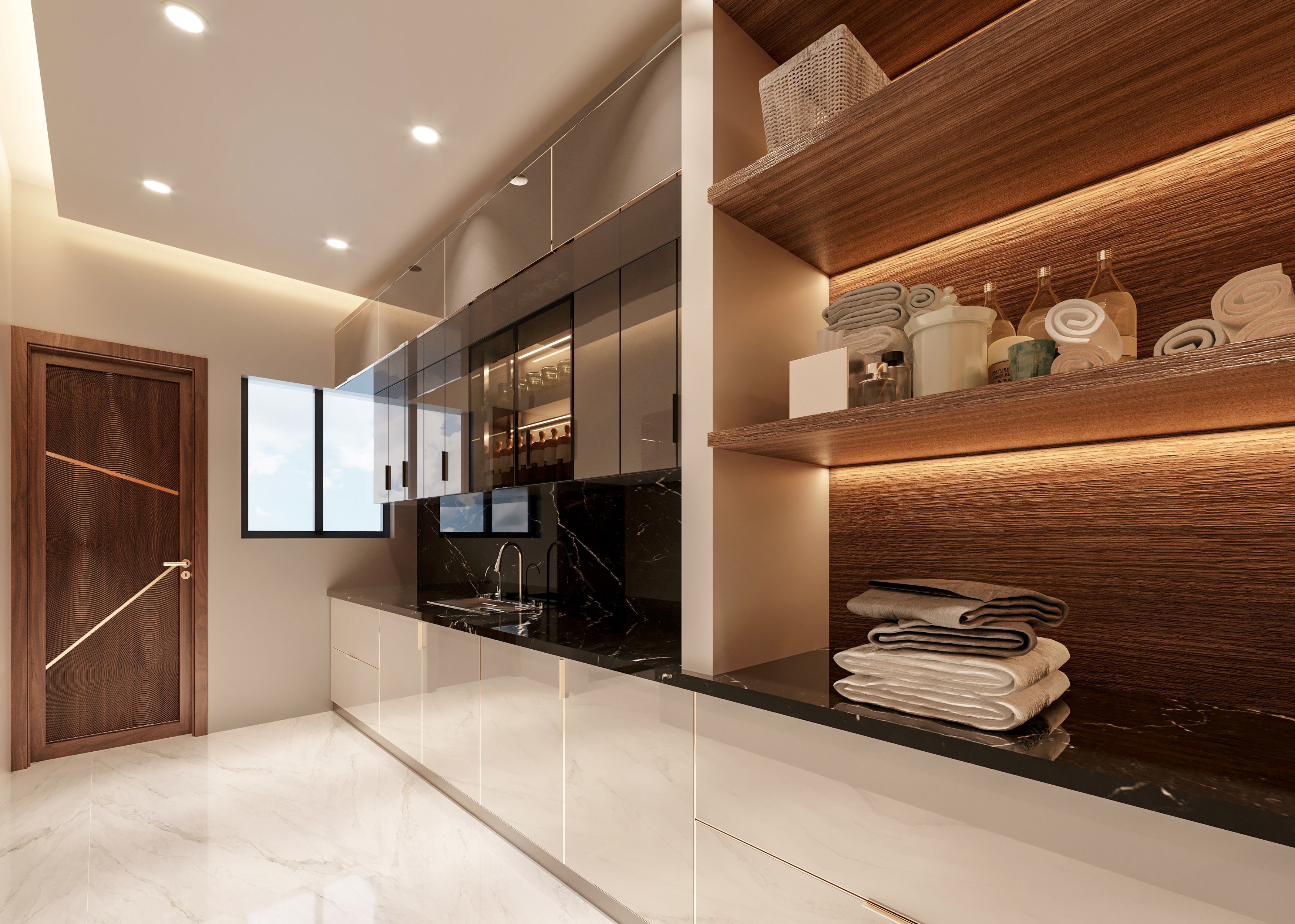 A beautifully designed specialty room interior