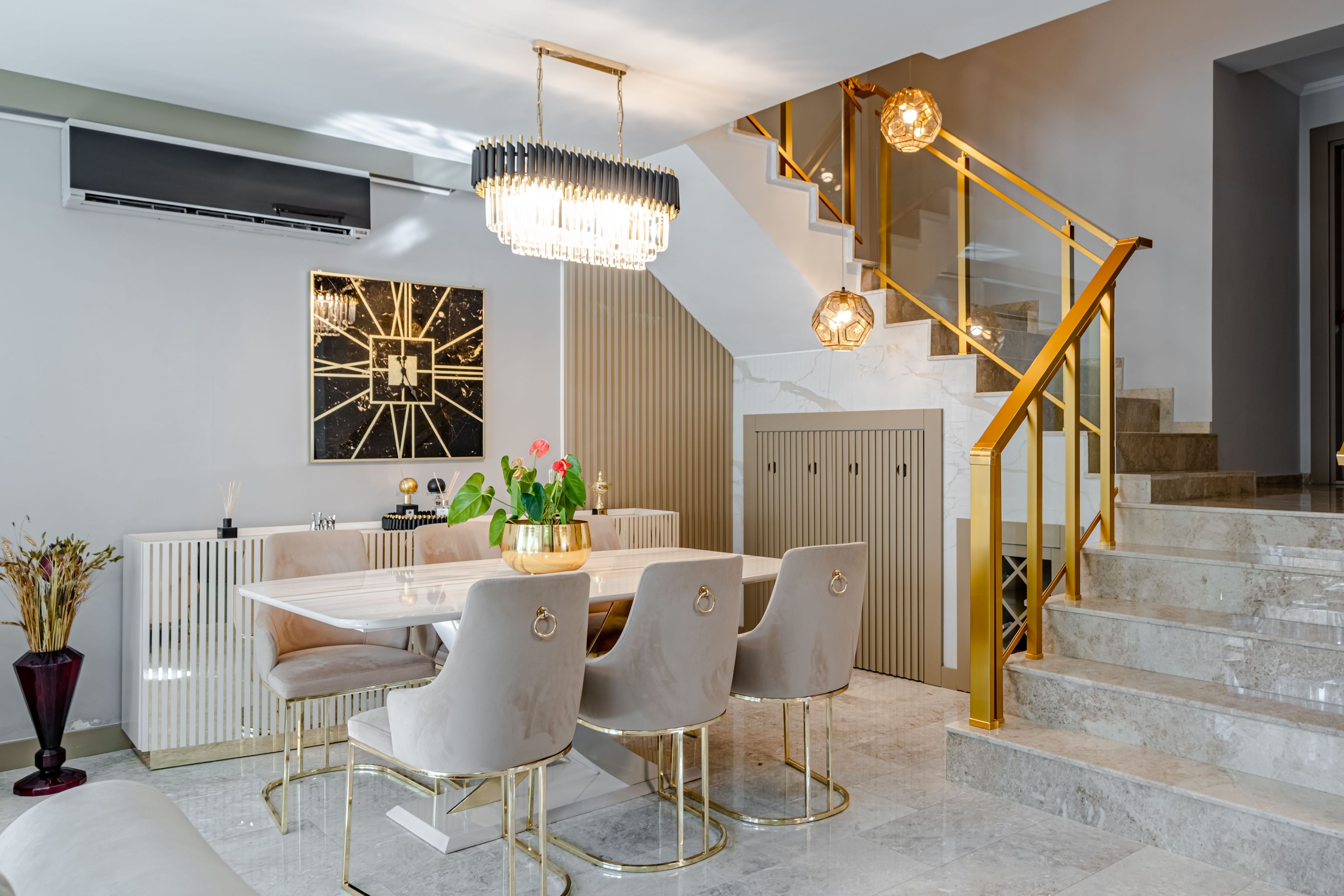 Refined specialty room with thoughtful material choices